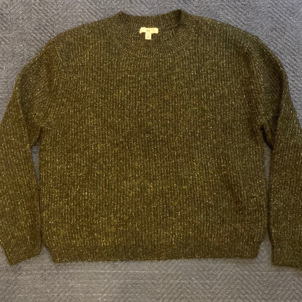 BP. Rainbow Marl Sweater in Black With Poly Rainbow